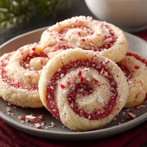 A plate of cookies with red and white icing.